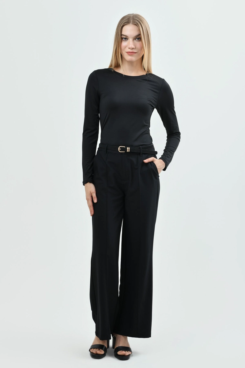 POLERA MUJER SLIM FIT NEGRO - 4