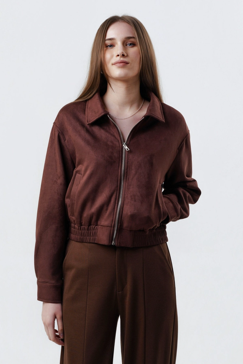 CHAQUETA MUJER SLIM CAFE  OSCURO - 1
