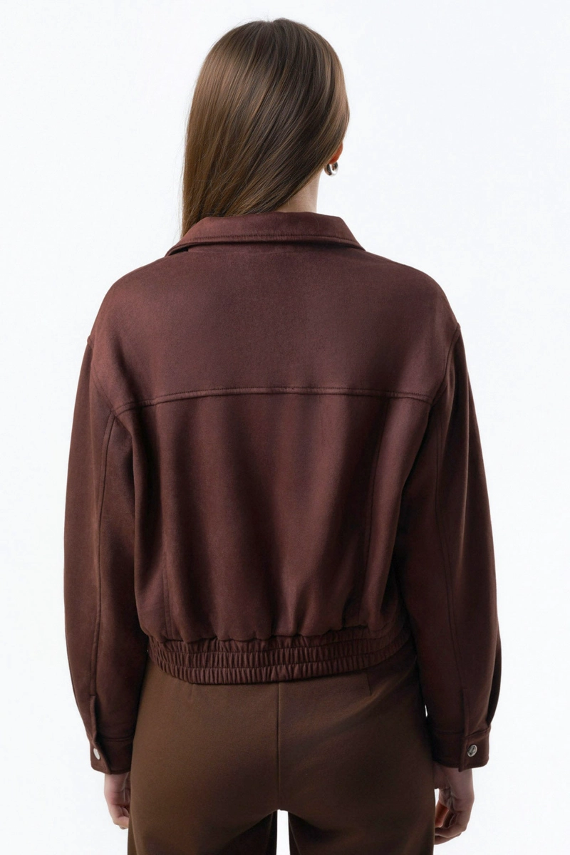 CHAQUETA MUJER SLIM CAFE  OSCURO - 3