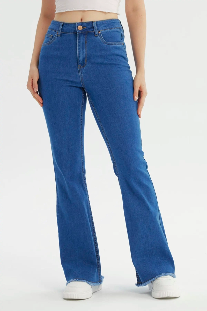 JEANS FLARE MUJER AZUL - 1