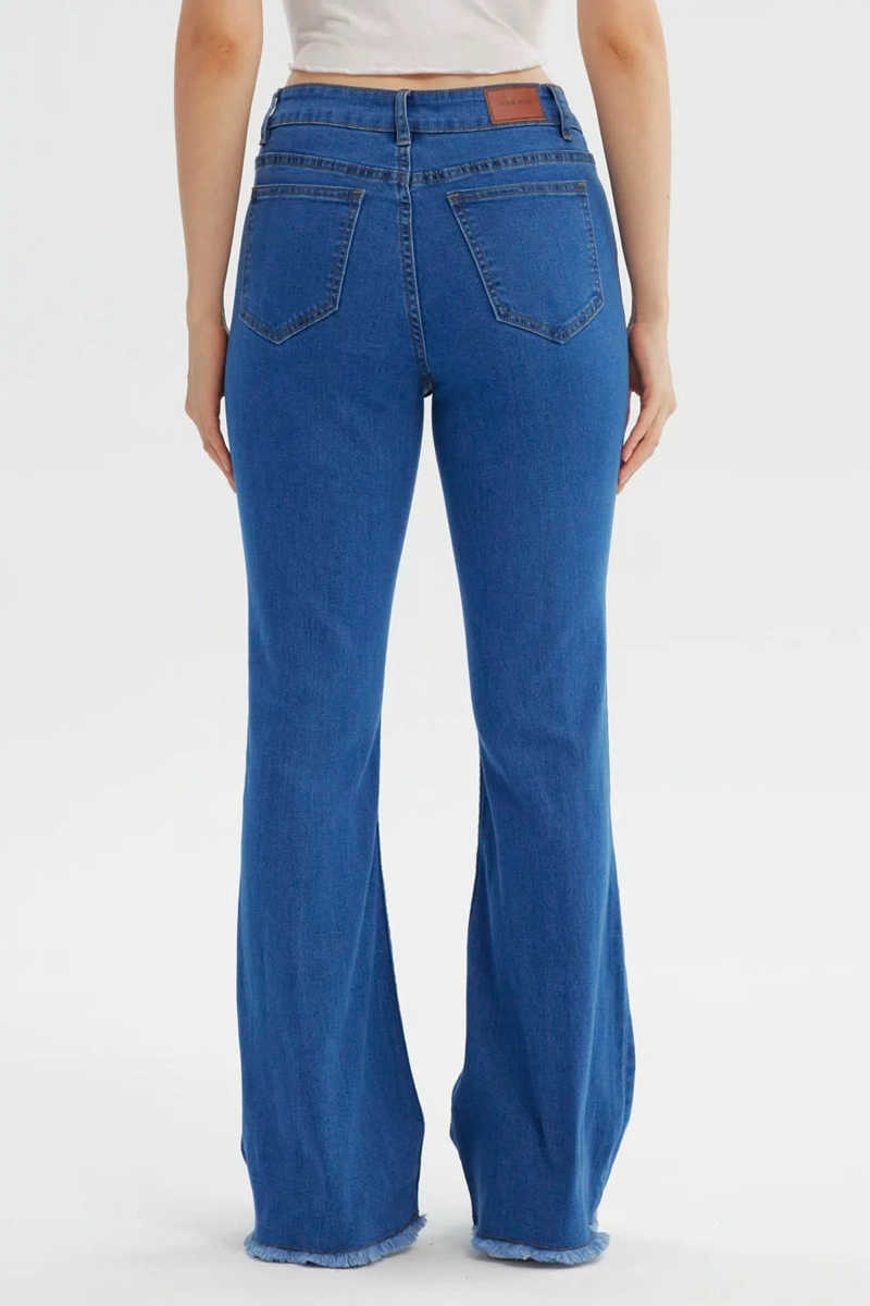 JEANS FLARE MUJER AZUL - 3