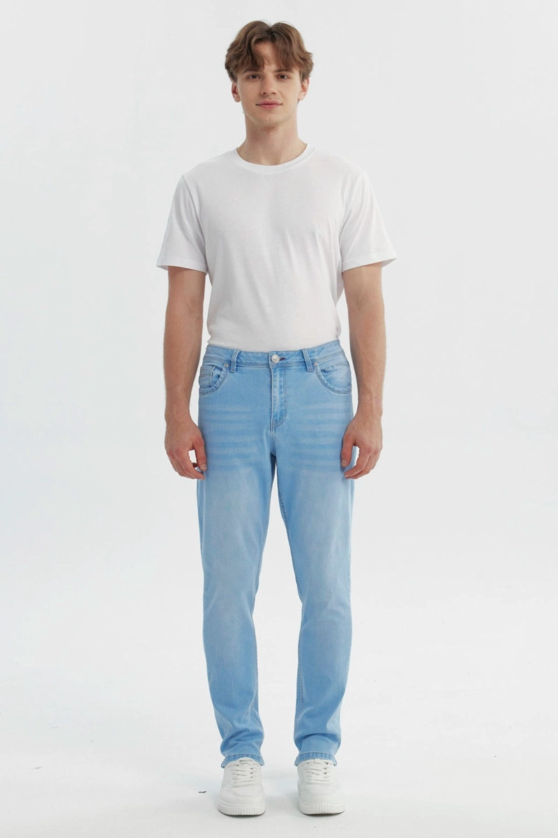 JEANS SLIM HOMBRE AZUL CLARO - 4