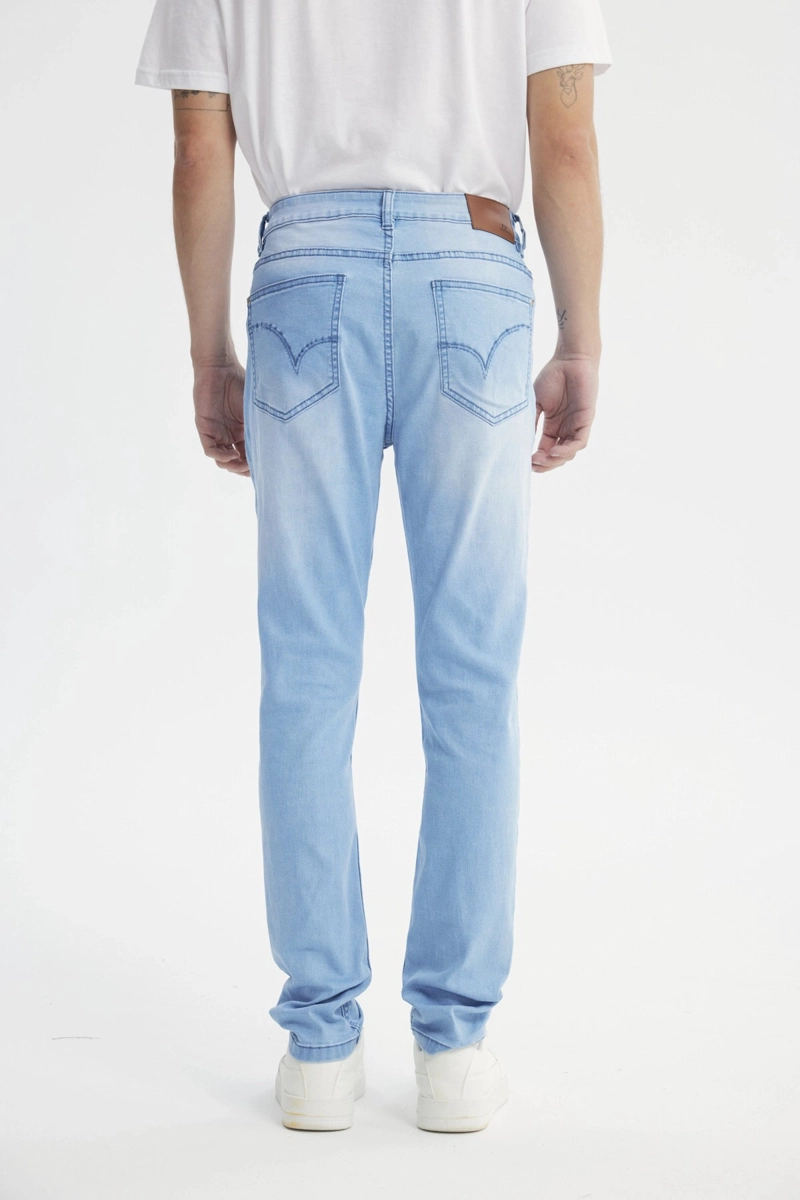 JEANS SKINNY HOMBRE AZUL CLARO - 3