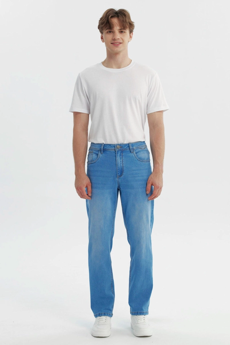 JEANS CLASICO HOMBRE AZUL CLARO - 4