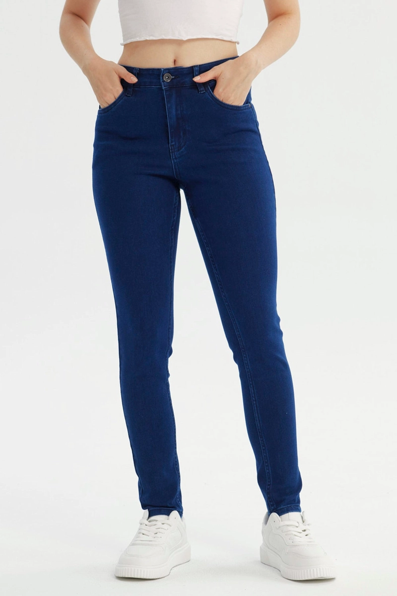 JEANS SUPERSKINNY MUJER AZUL MARINO - 1