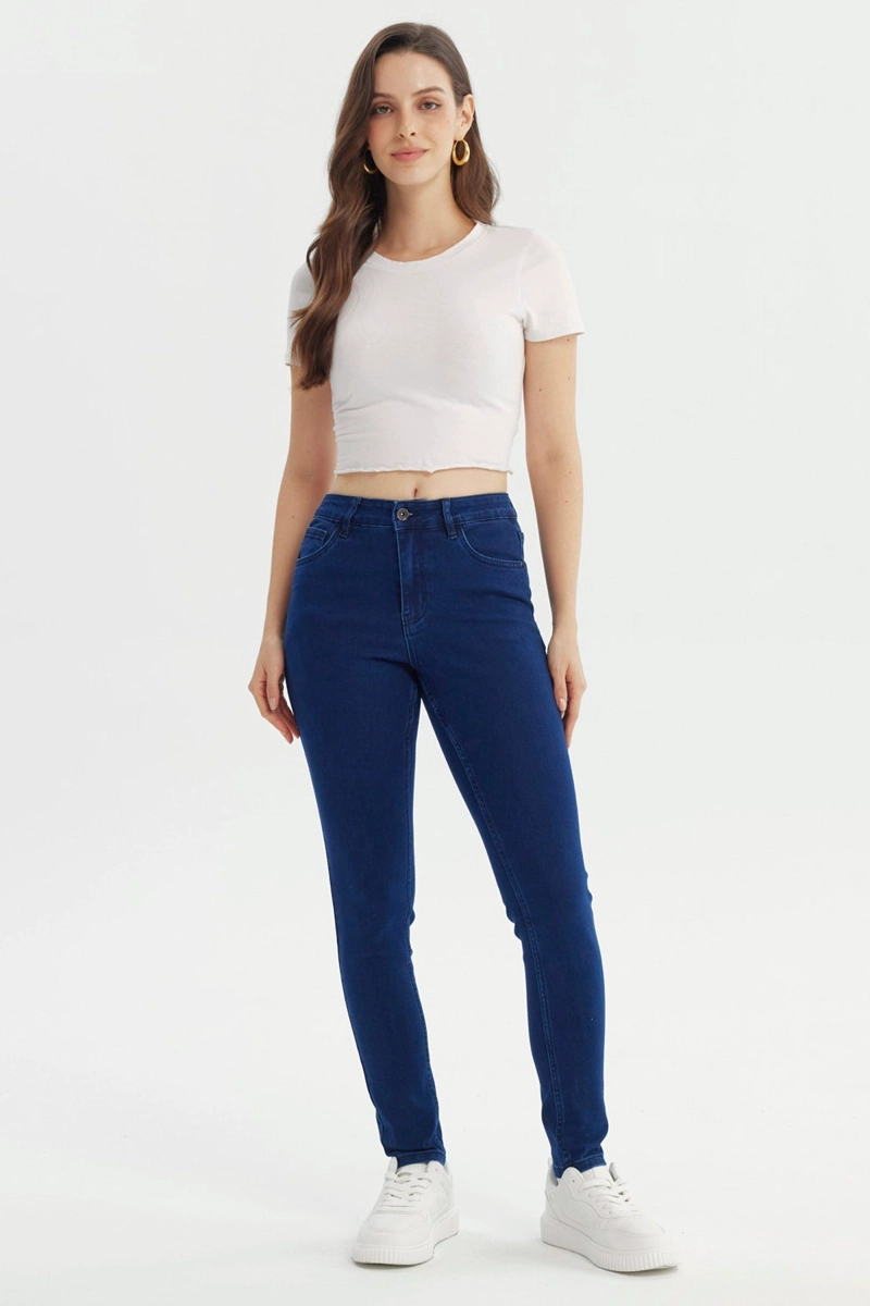 JEANS SUPERSKINNY MUJER AZUL MARINO - 4