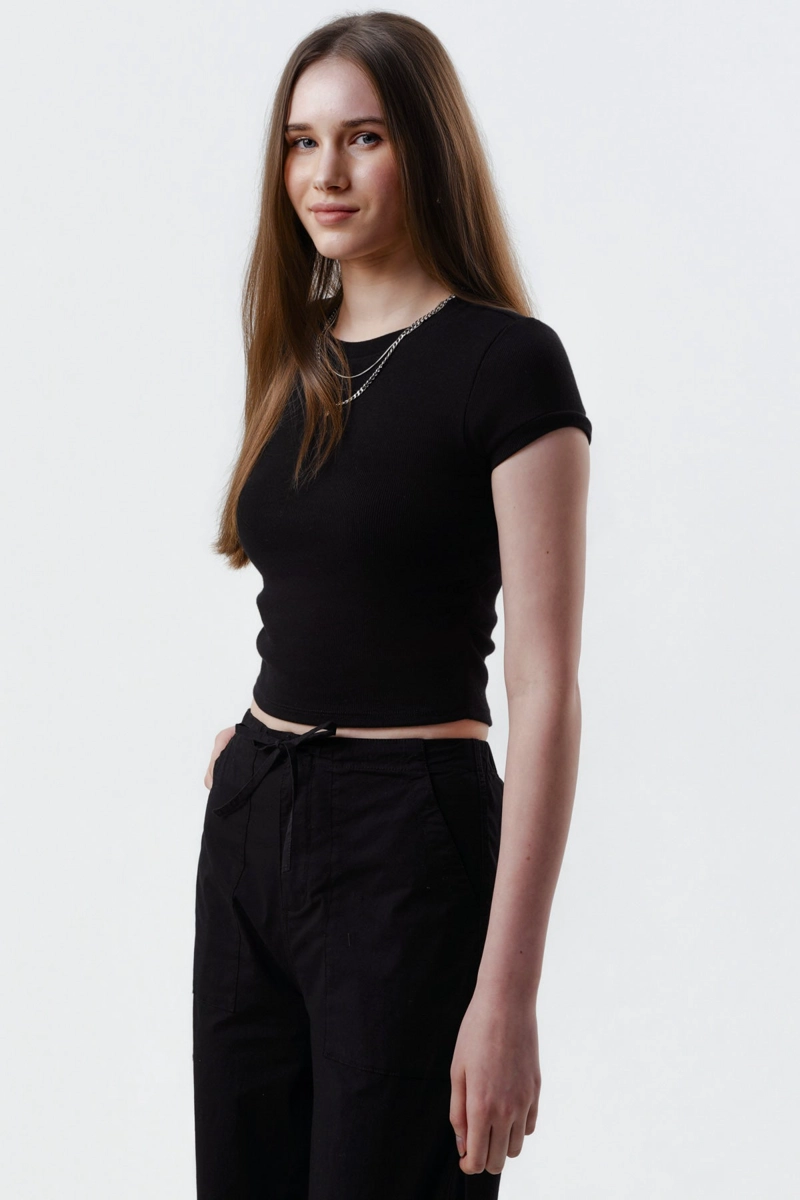 POLERA MUJER SLIM FIT NEGRO - 2