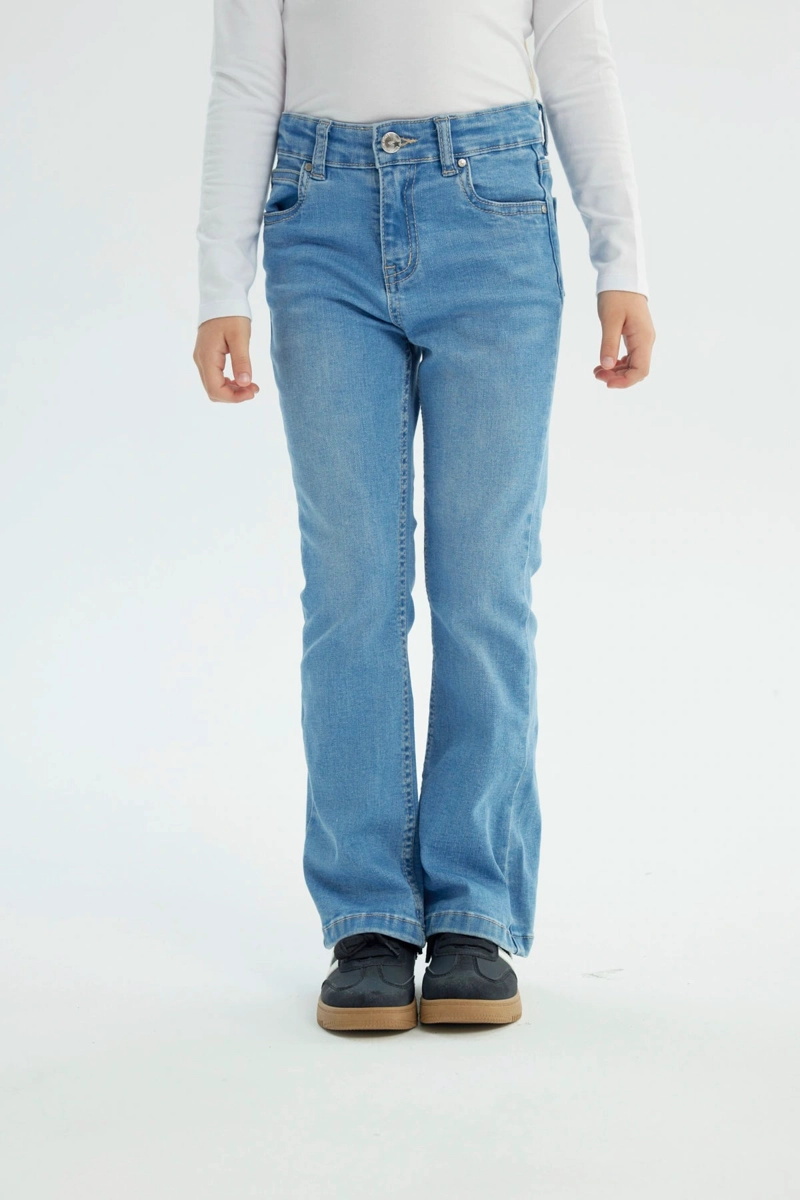 JEANS FLARE NIÑA AZUL CLARO - 1