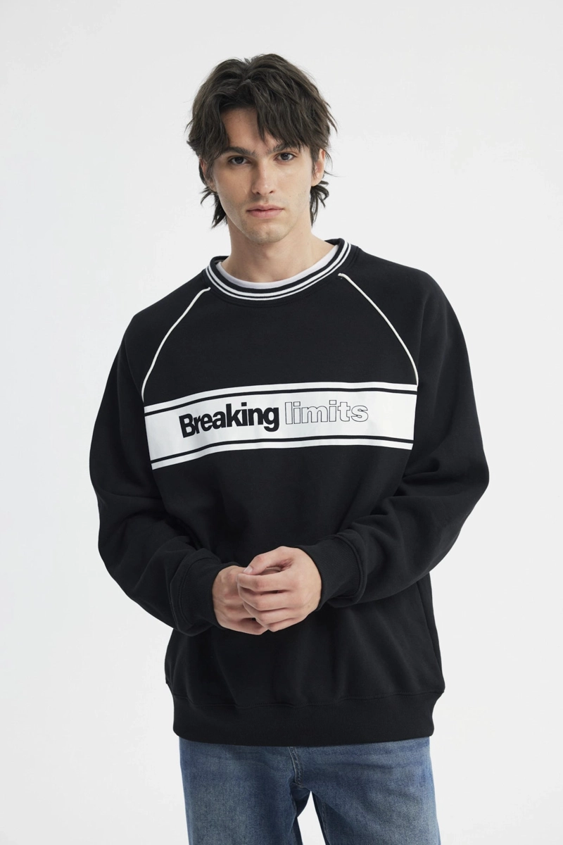 POLERON HOMBRE OVERSIZE NEGRO - 1