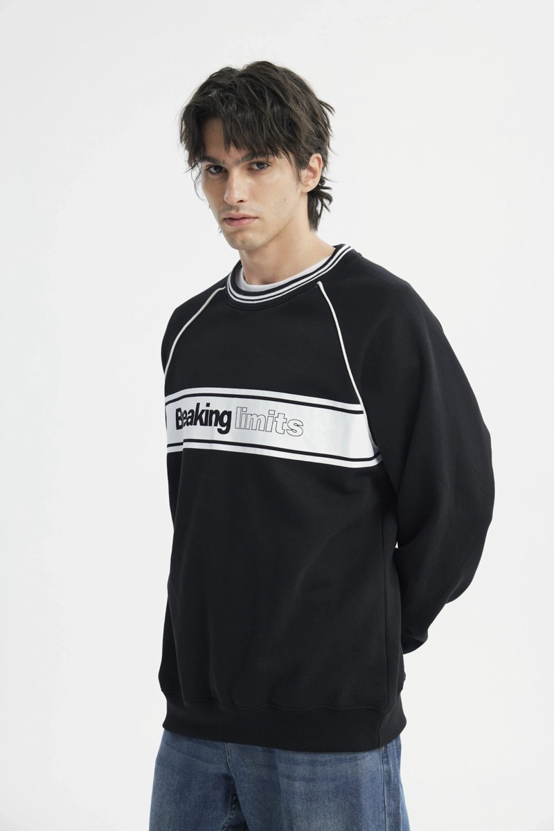 POLERON HOMBRE OVERSIZE NEGRO - 2