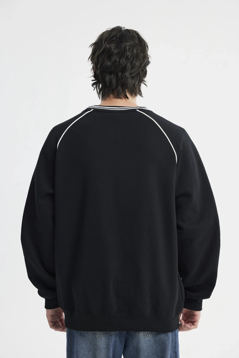 POLERON HOMBRE OVERSIZE NEGRO - 3