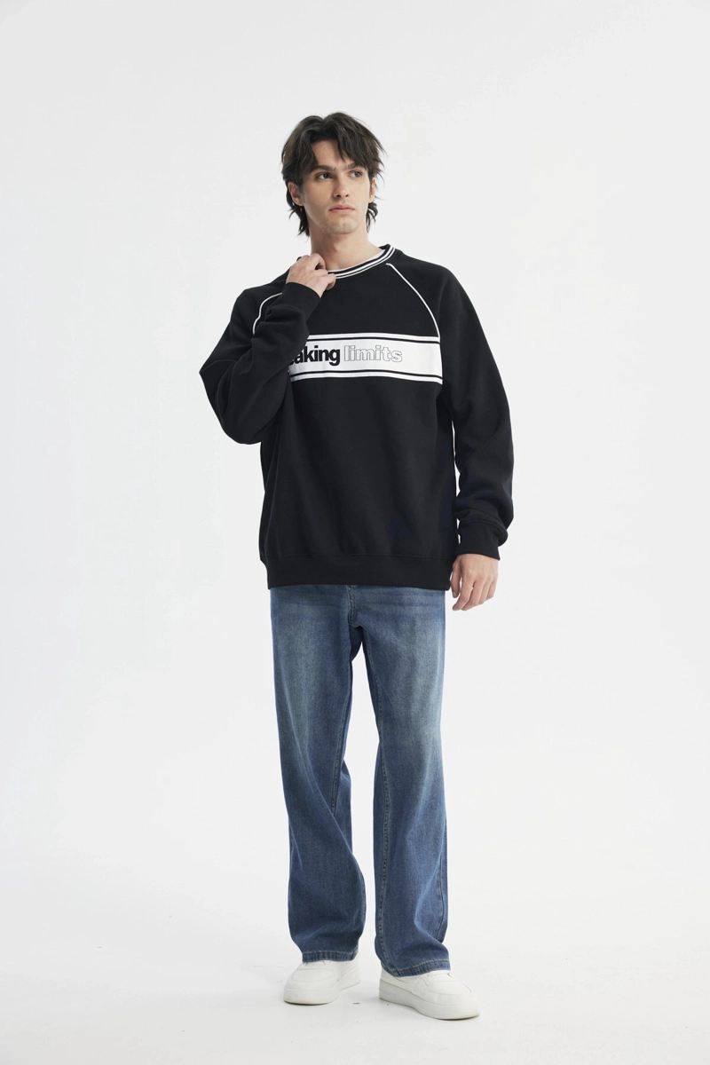 POLERON HOMBRE OVERSIZE NEGRO - 4