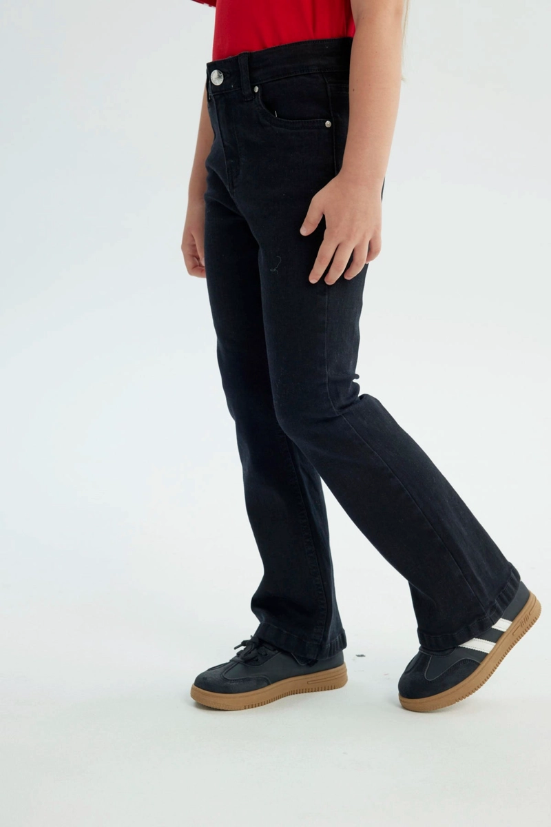 JEANS FLARE NIÑA NEGRO - 2