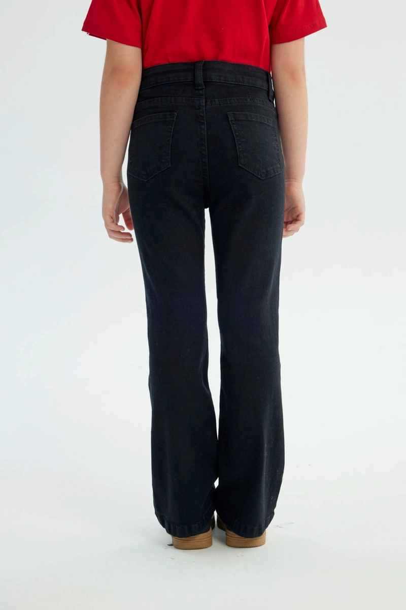 JEANS FLARE NIÑA NEGRO - 3