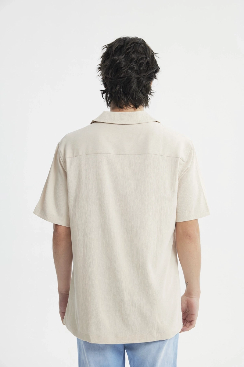 CAMISA REGULAR HOMBRE BEIGE - 3