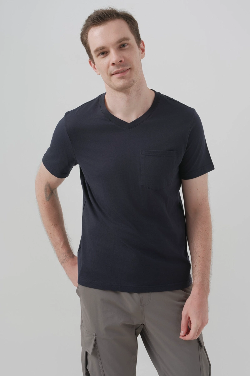 POLERA REGULAR HOMBRE AZUL MARINO - 1