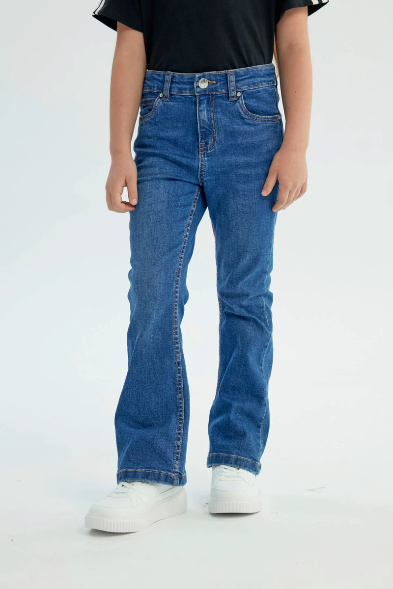 JEANS FLARE NIÑA AZUL - 1