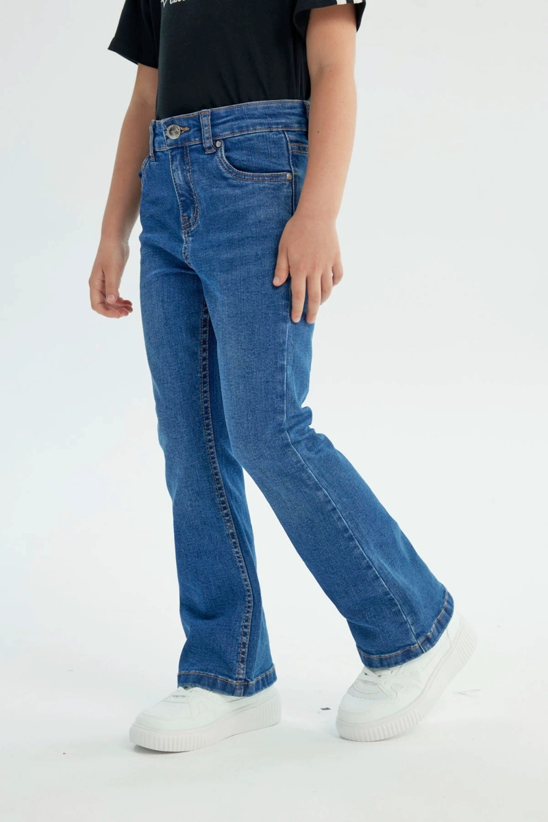 JEANS FLARE NIÑA AZUL - 2