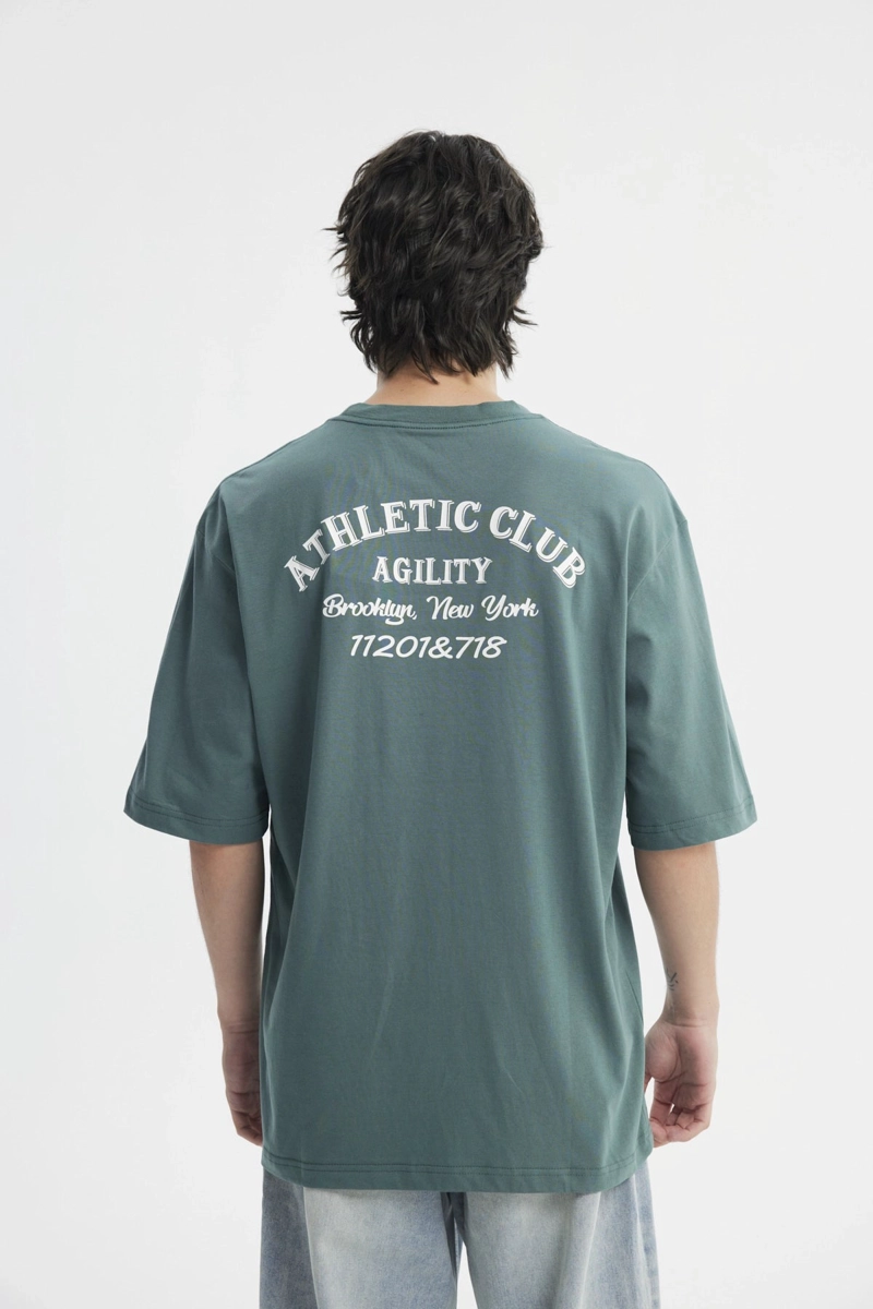 POLERA OVERSIZE HOMBRE VERDE PINO - 3