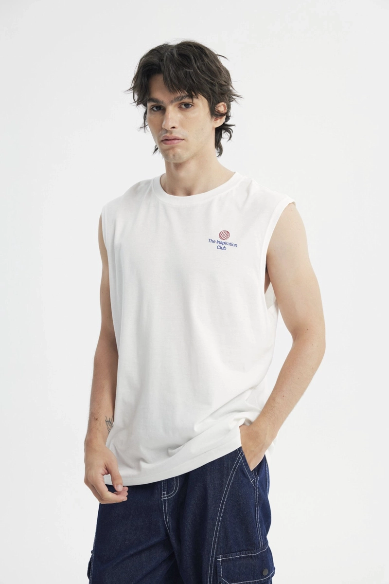 POLERA REGULAR SIN MANGAS HOMBRE CRUDO - 2