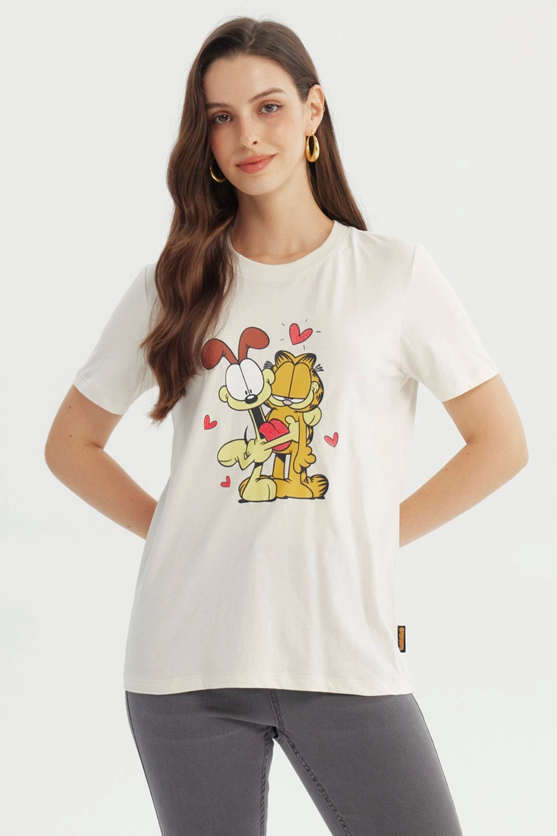POLERA MUJER GARFIELD AMARILLO - 1