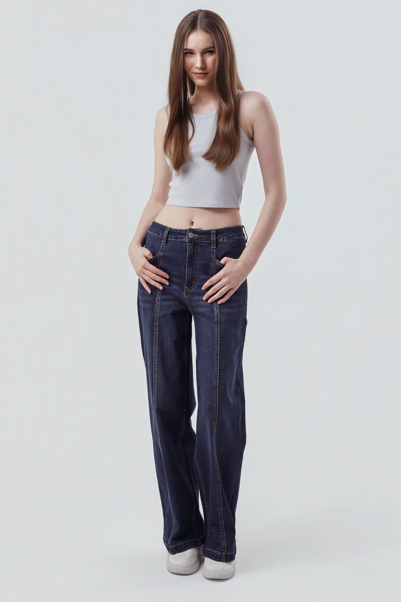 POLERA SLIM MUJER CELESTE CLARO - 4