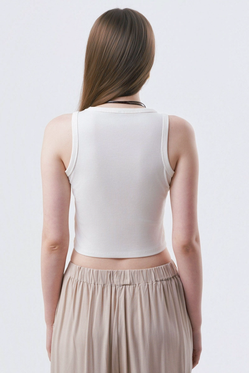 POLERA SLIM MUJER CREMA - 3
