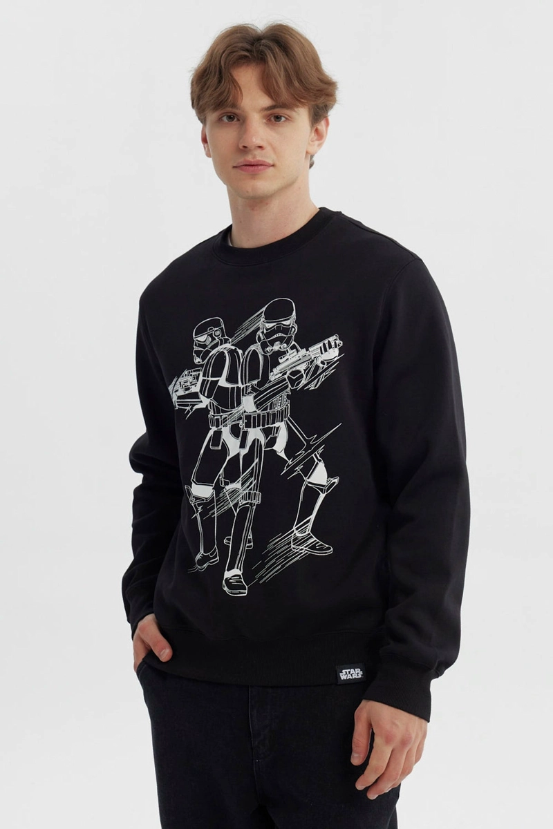 POLERON HOMBRE STARS WARS NEGRO - 1