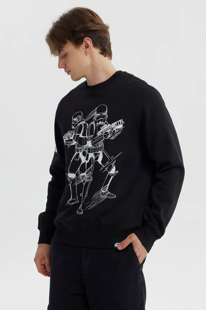 POLERON HOMBRE STARS WARS NEGRO - 2