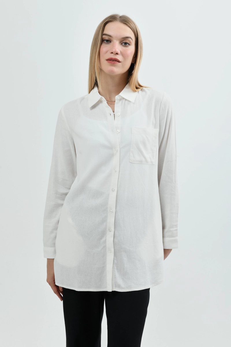 BLUSA LOOSE MUJER CRUDO - 1