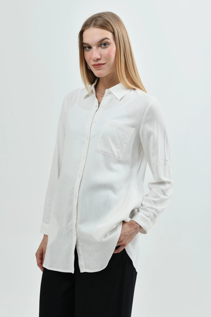 BLUSA LOOSE MUJER CRUDO - 2