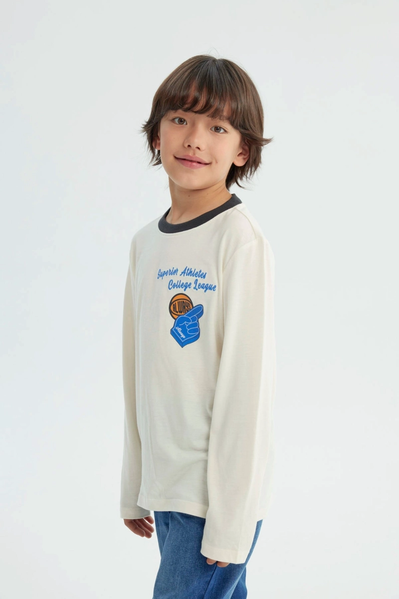 POLERA NIÑO SLIM CRUDO - 2
