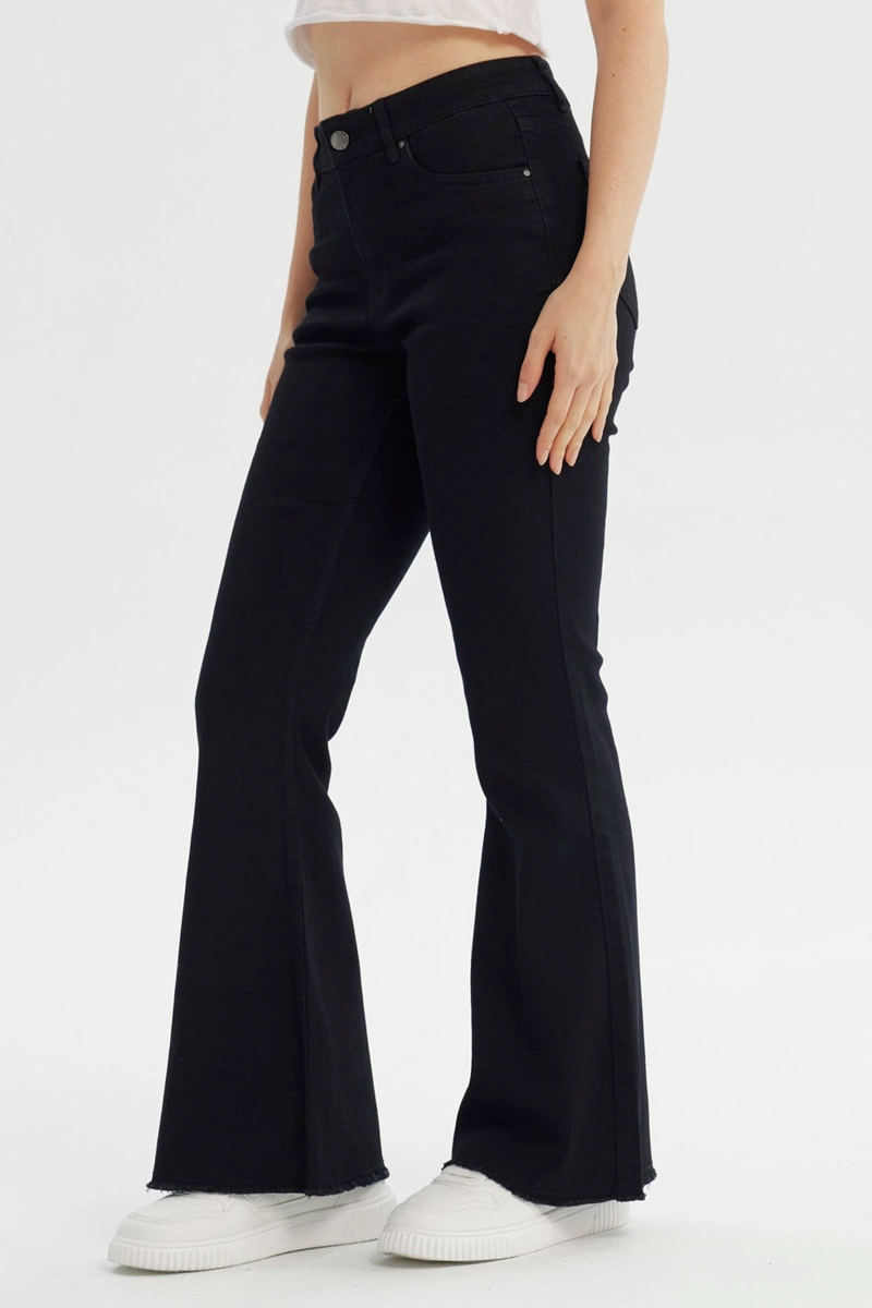 JEANS MUJER FLARE NEGRO - 2