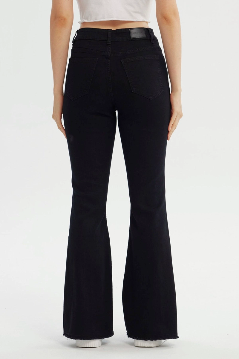 JEANS MUJER FLARE NEGRO - 3