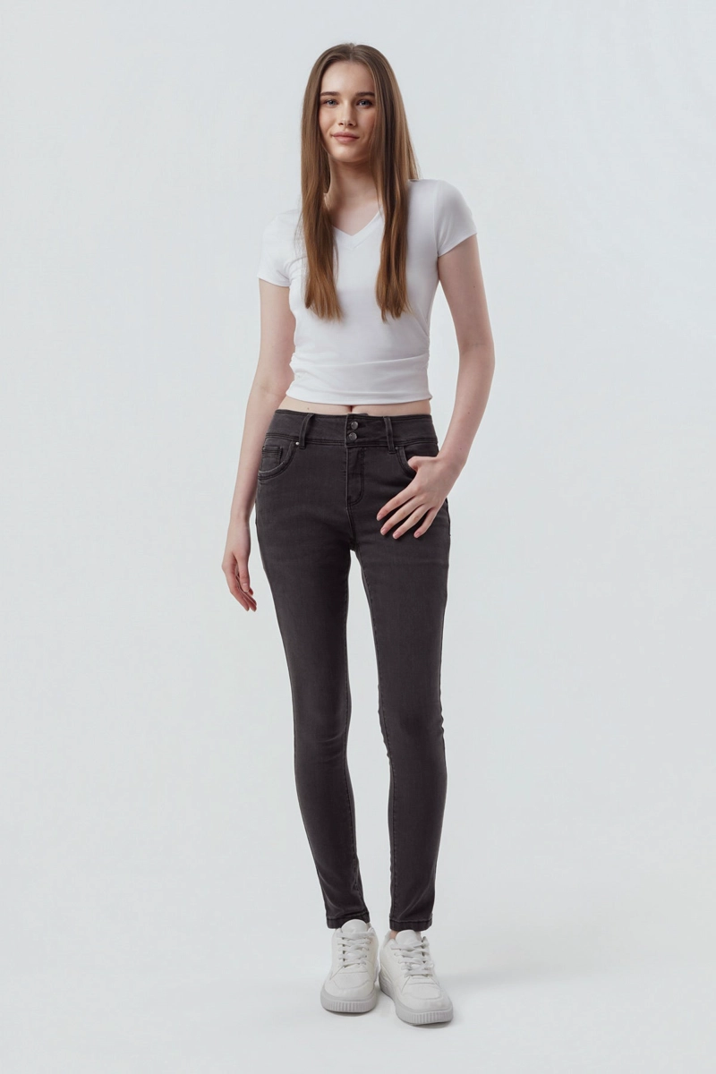 JEANS MUJER SKINNY NEGRO - 4