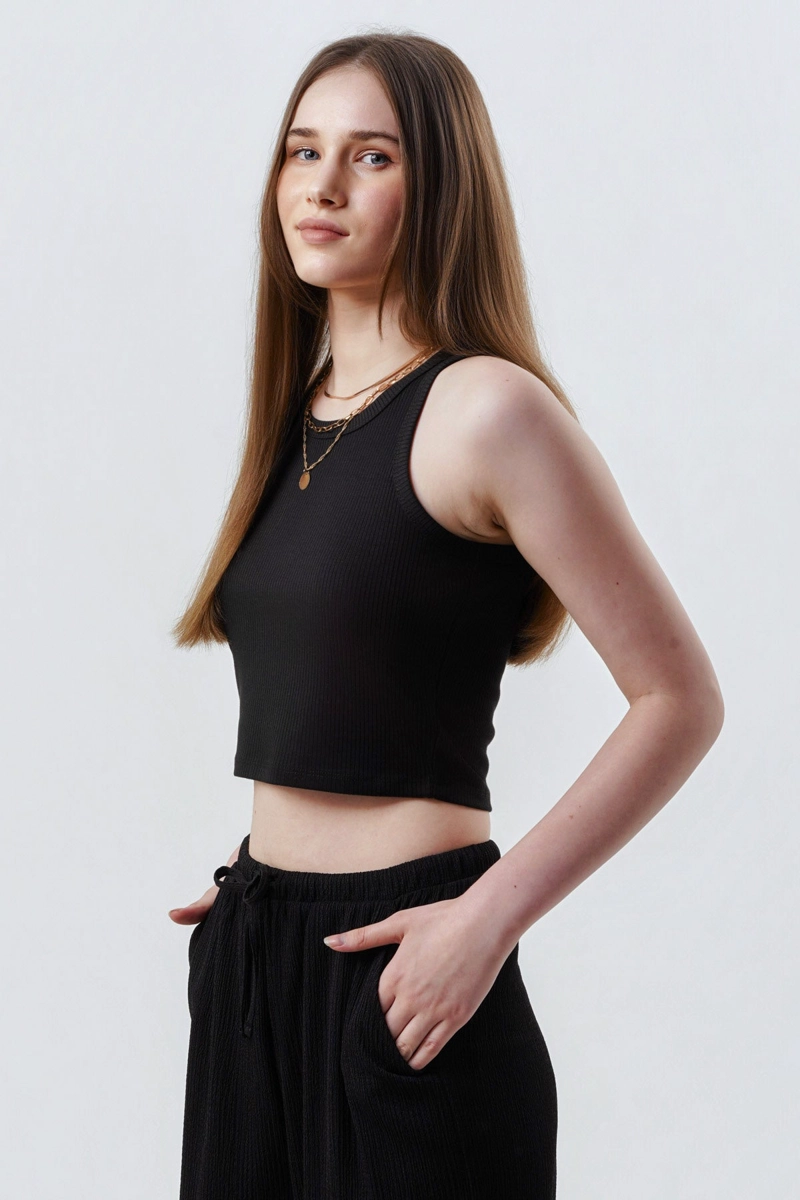 POLERA MUJER SLIM NEGRO - 2