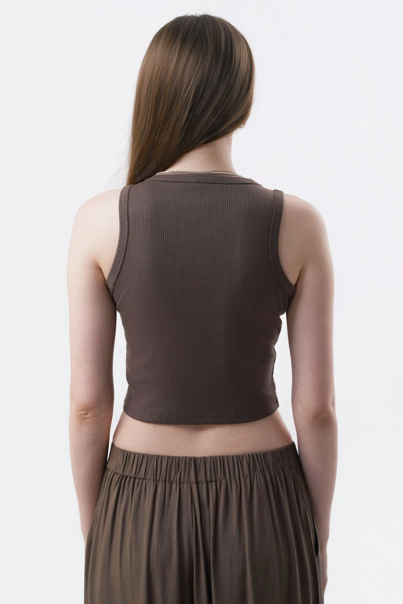 POLERA MUJER SLIM CAFE CLARO - 3