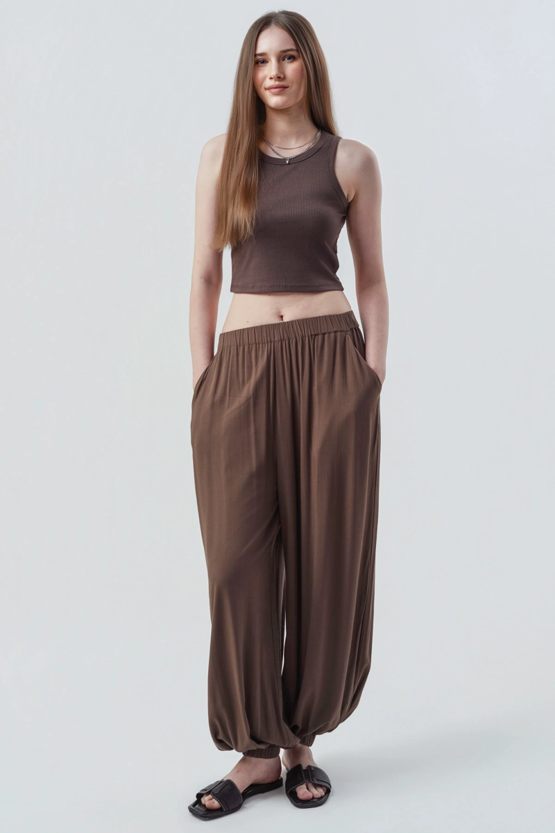 POLERA MUJER SLIM CAFE CLARO - 4