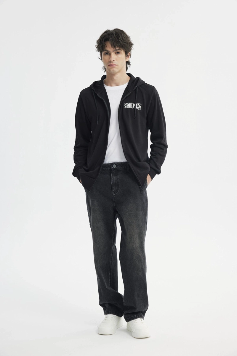POLERON HOMBRE REGULAR ONE PIECE NEGRO - 4