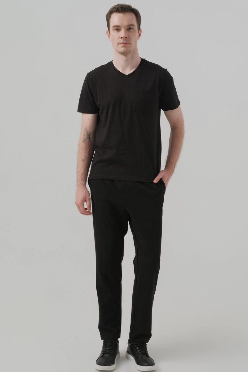 POLERA HOMBRE REGULAR NEGRO - 4