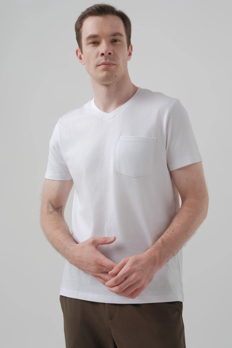 POLERA HOMBRE REGULAR BLANCO - 1