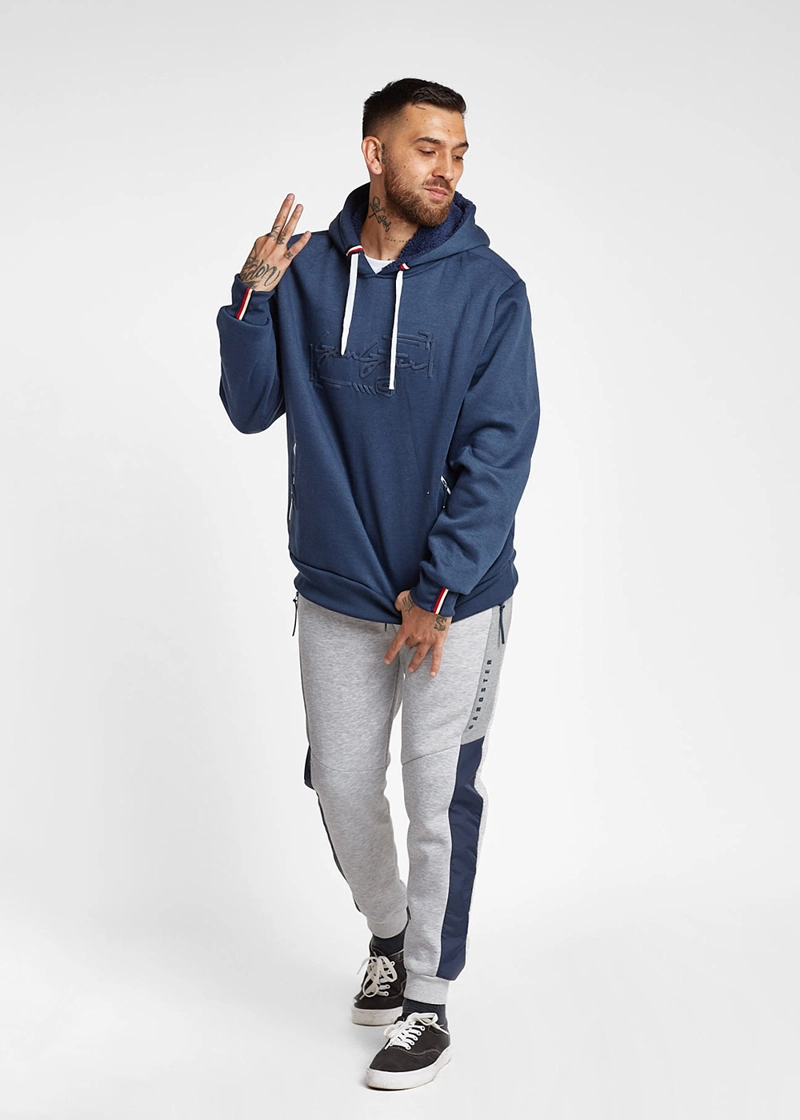 POLERON HOODIE SMOOTH AZUL MARINO GANGSTER - 4