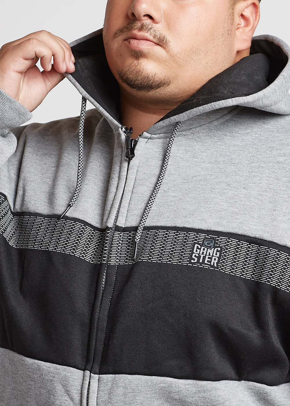 PLUS POLERON FULL ZIPPER FLEECE MORSE GRIS GANGSTER - 3