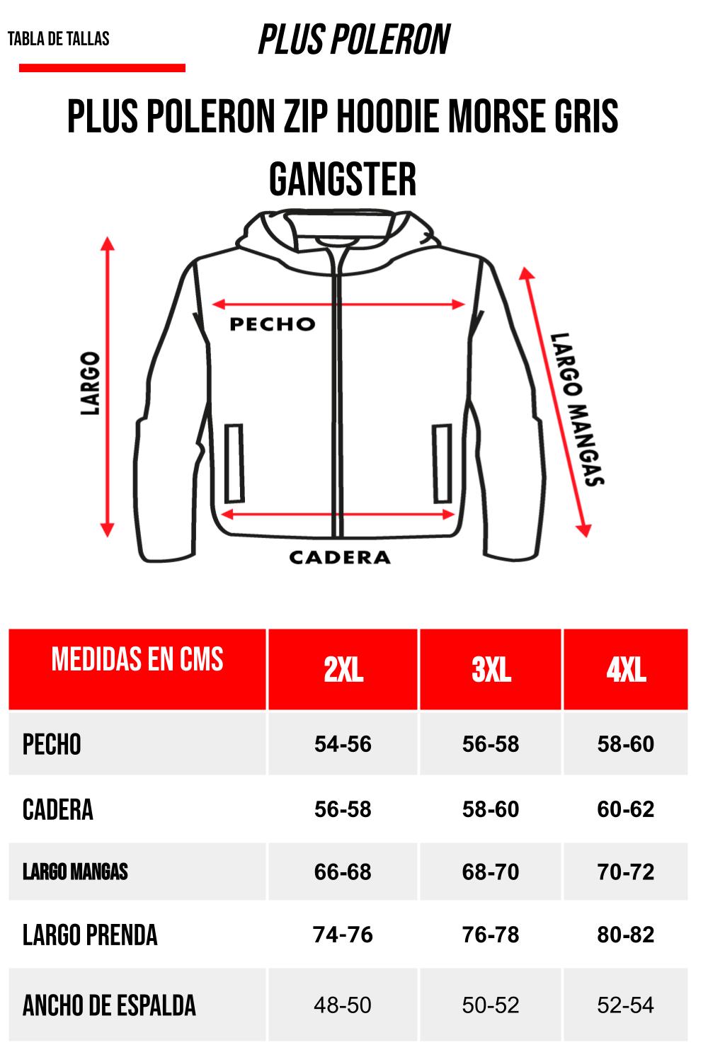 PLUS POLERON FULL ZIPPER FLEECE MORSE GRIS GANGSTER - 5