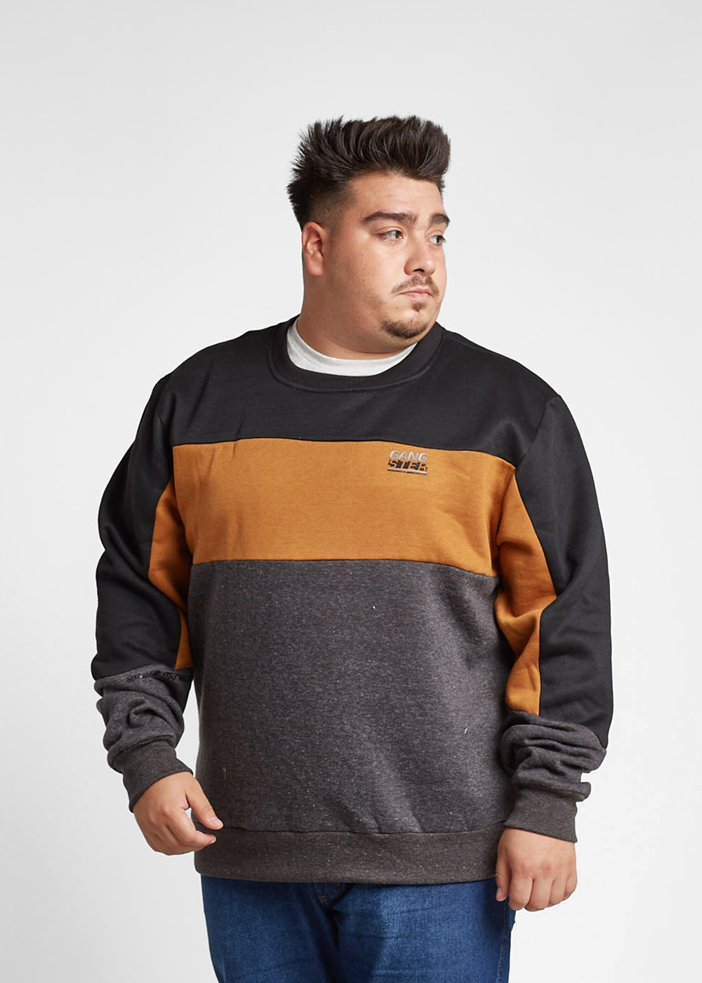 PLUS POLERON CREW CHEST NEGRO GANGSTER - 1