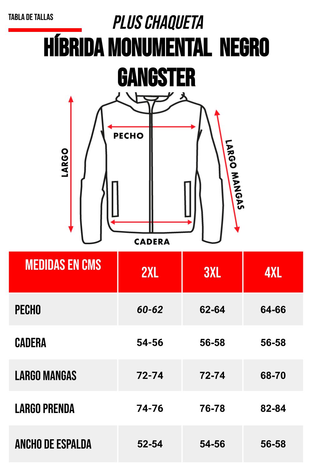 PLUS CHAQUETA HIBRIDA MONUMENTAL NEGRO GANGSTER - 5