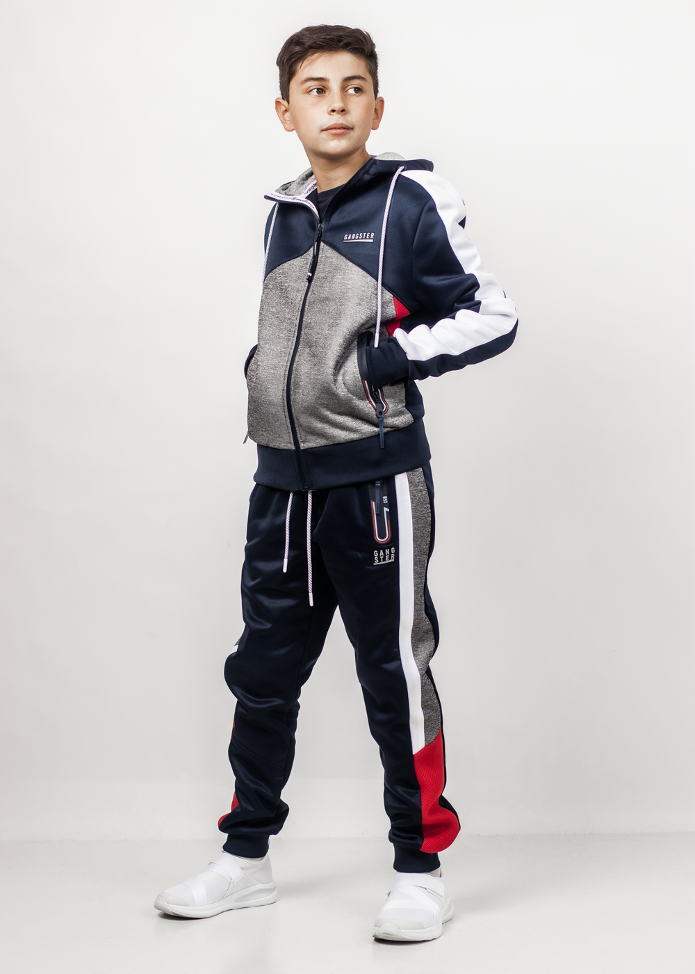 POLERÓN ALGODÓN NIÑO GANGSTER TEEN ACTIVE HOODIE RING AZUL - 4