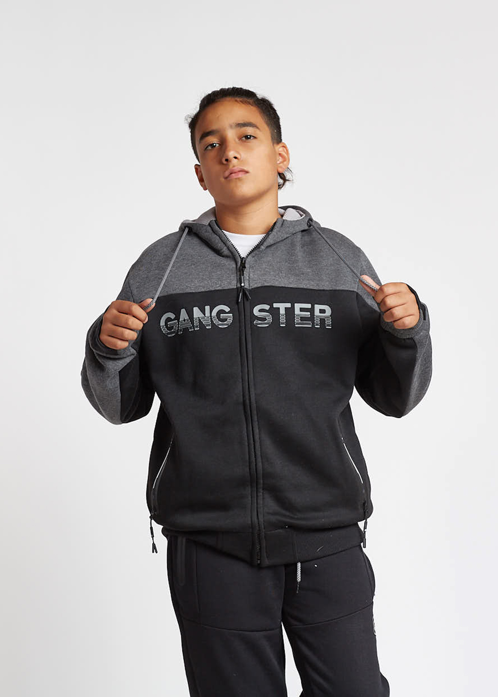 TEEN POLERON ZIP HOODIE FINDER ARENA GANGSTER - 1