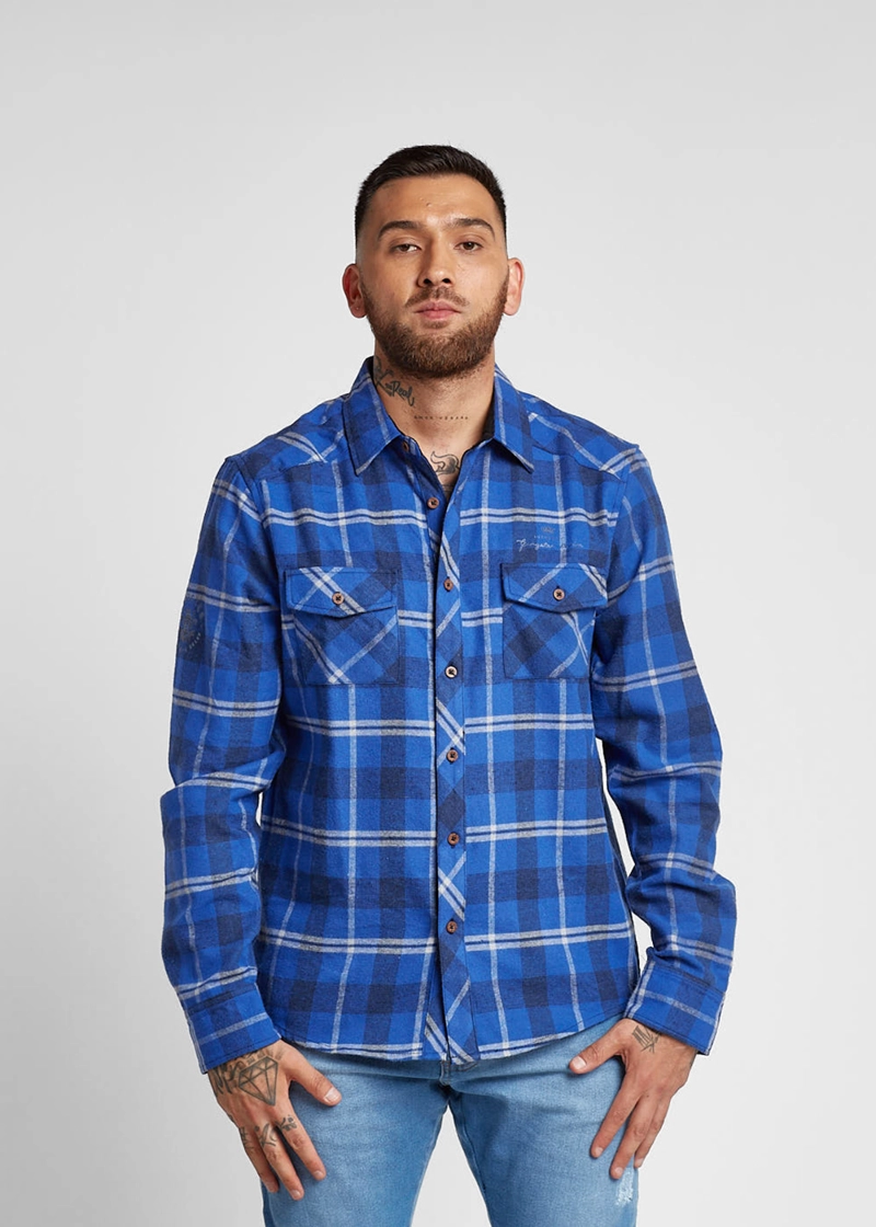 CAMISA LUMBERJACK AZUL GANGSTER