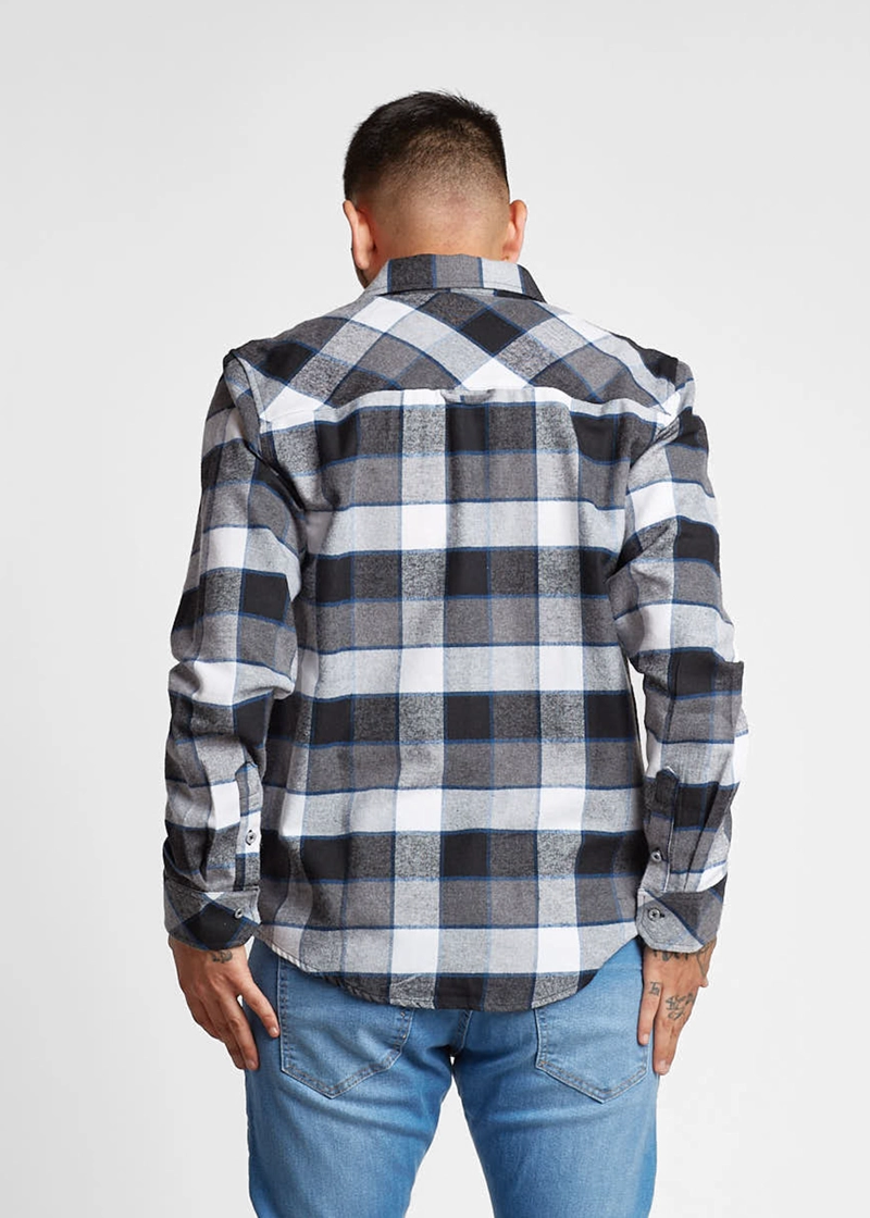 CAMISA LUMBERJACK GRIS OSCURO GANGSTER - 2